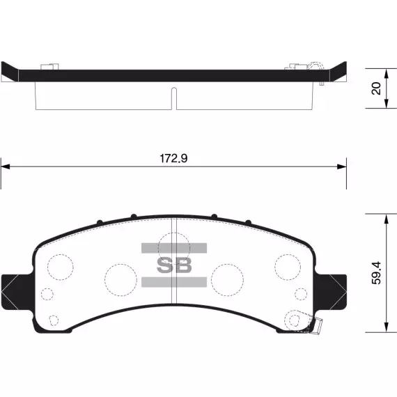 Колодки торм.дисковые Hi-Q GMC SAVANA 1500 03- R (D974)