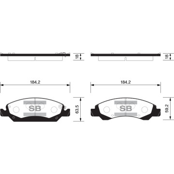 Колодки торм.дисковые Hi-Q GMC SAVANA 1500 12- (D1363-8803)