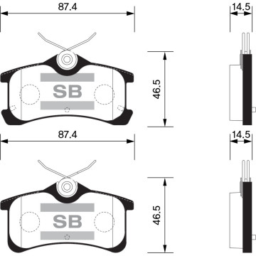 Колодки торм.дисковые Hi-Q TOYOTA AVENSIS (T22) 97-03 R