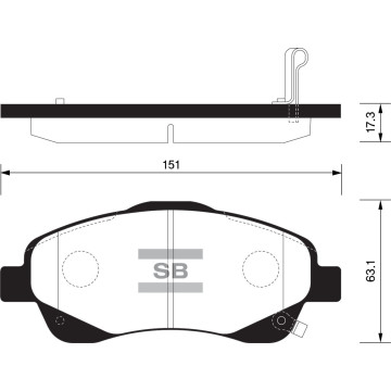 Колодки торм.дисковые Hi-Q TOYOTA AVENSIS (T25) 03-08
