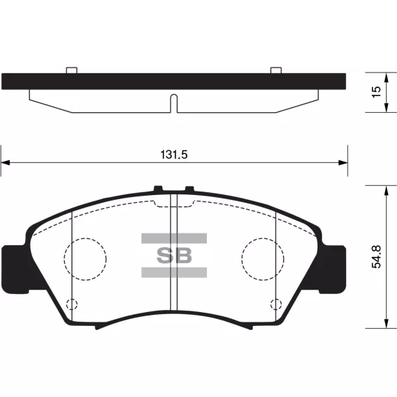 Колодки торм.дисковые Hi-Q HONDA FIT 03-09 (D1643)
