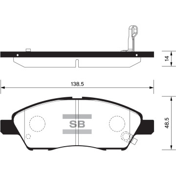 Колодки торм.дисковые Hi-Q NISSAN TIIDA 07-
