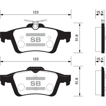 Колодки торм.дисковые Hi-Q FORD FOCUS II RR 05-(D1095)