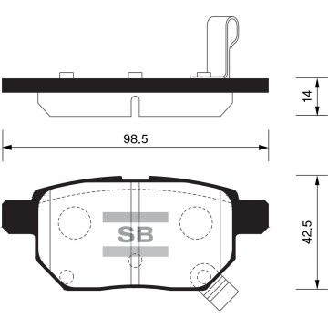 Колодки торм.дисковые Hi-Q TOYOTA COROLLA 09- R (D1354)