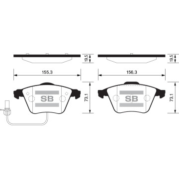 Колодки торм.дисковые Hi-Q AUDI A6L (D1111)