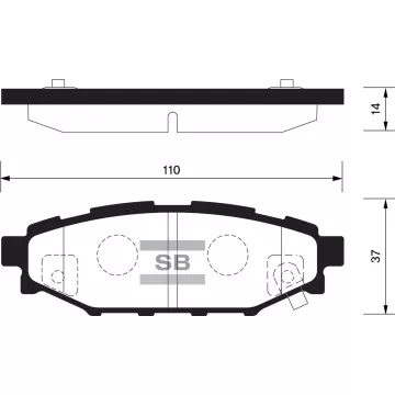 Колодки торм.дисковые Hi-Q SUBARU OUTBACK(BM) 09- R (D1114)