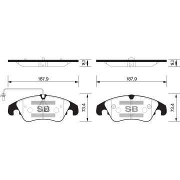 Колодки торм.дисковые Hi-Q AUDI S5 08- (D1322)