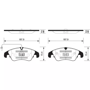 Колодки торм.дисковые Hi-Q AUDI S5 08- (D1322)