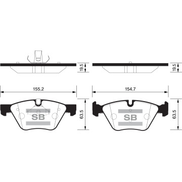 Колодки торм.дисковые Hi-Q BMW 128i 08-13 (D1061)