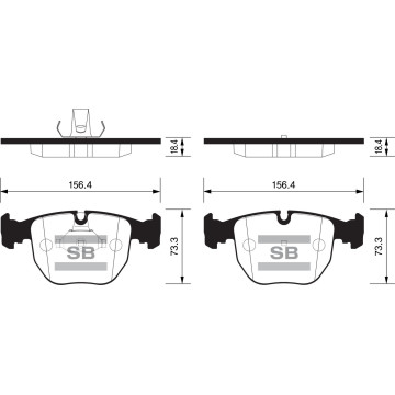 Колодки торм.дисковые Hi-Q BMW 540i 96-03