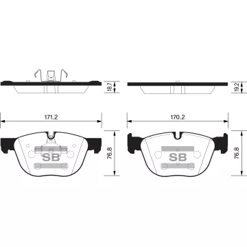 Колодки торм.дисковые Hi-Q BMW X5 07-09 (D1294)