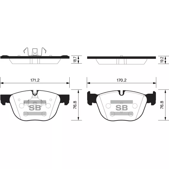 Колодки торм.дисковые Hi-Q BMW X5 07-09 (D1294)