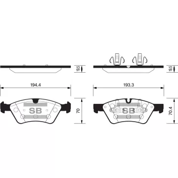 Колодки торм.дисковые Hi-Q BENZ ML350 06-11 (D1123)