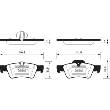 Колодки торм.дисковые Hi-Q BENZ ML350 06-11 R (D1122)
