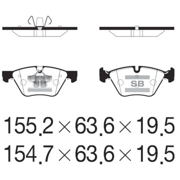 Колодки торм.дисковые Hi-Q BMW 120I (E81) 07-12 (D1061)