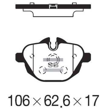 Колодки торм.дисковые Hi-Q BMW X3 11-12 R (D1473)
