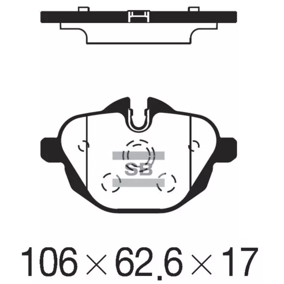 Колодки торм.дисковые Hi-Q BMW X3 11-12 R (D1473)
