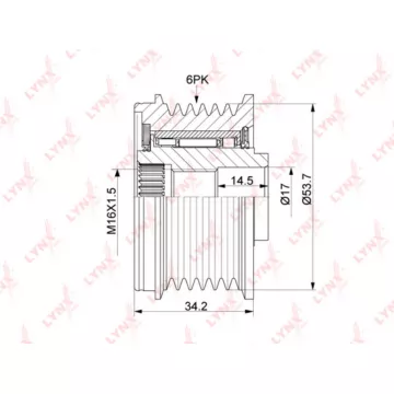 Муфта свободного хода генератора BMW 1(E81/E87/F20) 1.6D-2.0D 06> / 3(E90/F30) 2.0D 07> / 5(E60 / F1