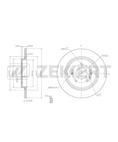 Диск тормозной задний Hyundai Palisade 18- Santa Fe IV 18-