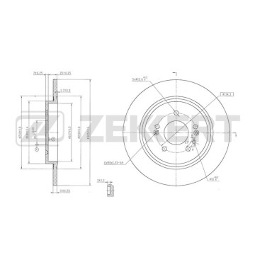 Диск тормозной задний Hyundai Palisade 18- Santa Fe IV 18-