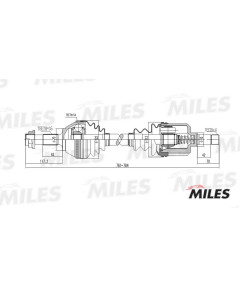 Привод в сборе CITROEN JUMPER/FIAT DUCATO/PEUGEOT BOXER 1.9-2.8 94-02 лев. (ABS)