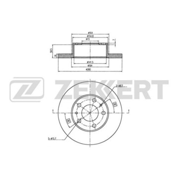 Диск торм. перед. Citroen Jumper (230_ 244 Z_) 94- Peugeot Boxer 230_ 244 ZCT_) 94- Fiat Ducat