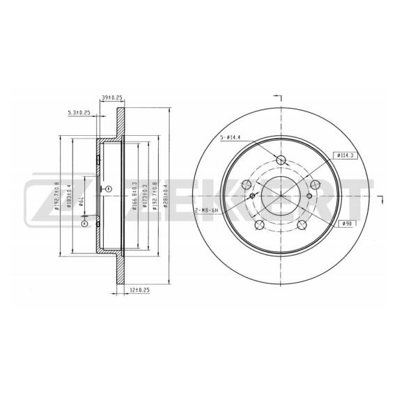 Диск тормозной задний Toyota Rav 4 (A50 H50) 18- Camry (V70 A70 H70) 17- Lexus ES (XZ10) 18- N