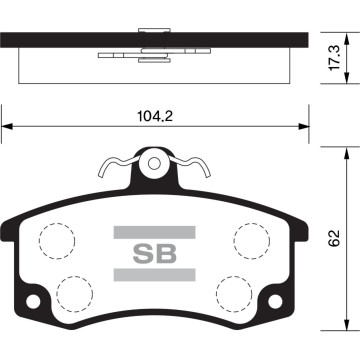 Колодки тормозные дисковые Hi-Q LADA(NEW)