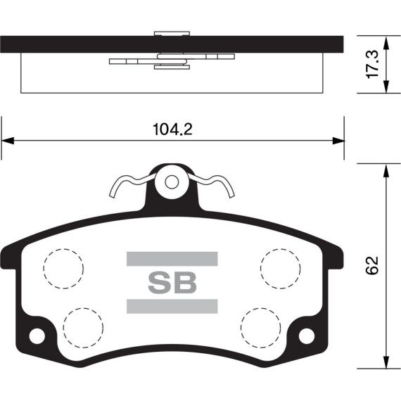 Колодки тормозные дисковые Hi-Q LADA(NEW)