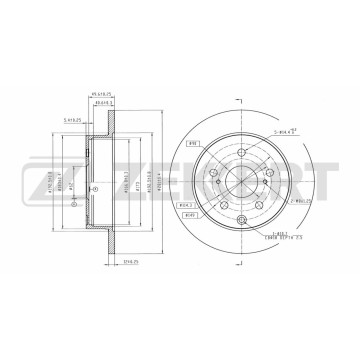 Диск тормозной задний Toyota Mark (A10) 07- Rav 4 (A30 A40) 05- (с покрытием)