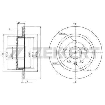 Диск торм. задн. Opel Insignia A 08- Saab 9-5 (YS3G) 10-