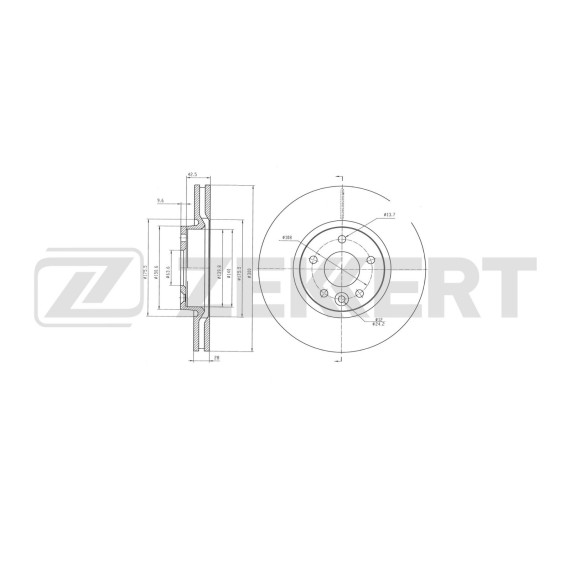 Диск тормозной передний Ford Mondeo IV 07-