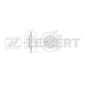 Диск тормозной задний Kia Carnival/Sedona III 19- Hyundai Santa Fe V 23- Santa Cruz 21-