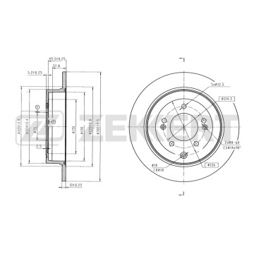 Диск тормозной задний Hyundai Tucson I-III 15- Kia Sportage IV 15- (с покрытием)