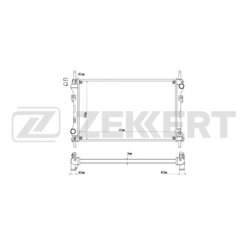 Радиатор охлаждения двигателя Ford Transit V 00-