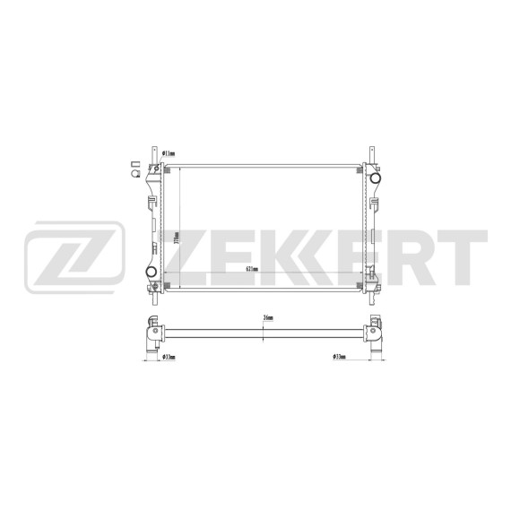 Радиатор охлаждения двигателя Ford Transit V 00-