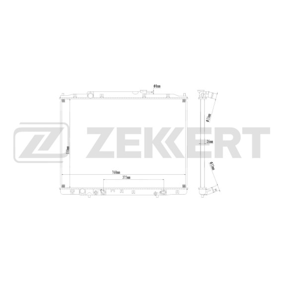 Радиатор охлаждения двигателя Honda Pilot II 08-