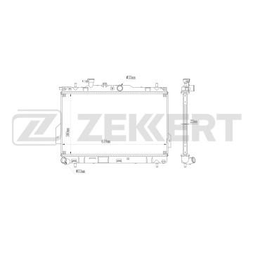 Радиатор охлаждения двигателя Hyundai Matrix 01-