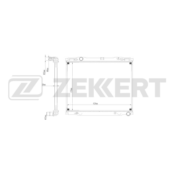 Радиатор охлаждения двигателя Kia Sorento 02-