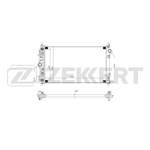 Радиатор охлаждения двигателя Opel Insignia A 08- Saab 9-5 (YS3G) 10-
