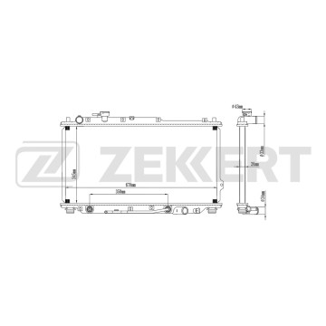 Радиатор охлаждения двигателя Kia Cerato 01- Carens II 02- Sephia 97- Shuma I II 98-