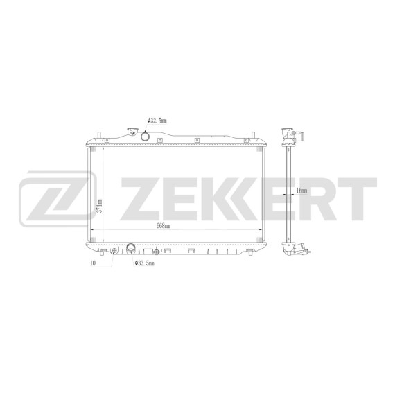 Радиатор охлаждения двигателя Honda Civic VIII 05-