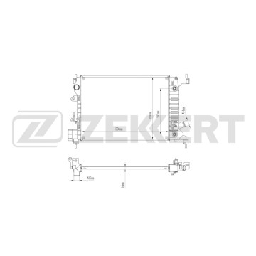 Радиатор охлаждения двигателя Chevrolet Cobalt 11-