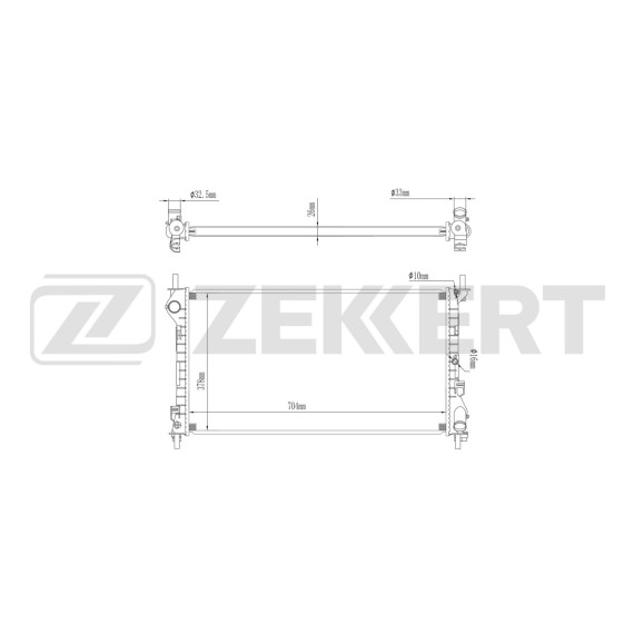 Радиатор охлаждения двигателя Ford Transit Connect 03- Tourneo Connect 03-