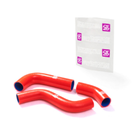 Комплект патрубков радиатора УАЗ-3163 ЗМЗ-409 Е4 силикон красный ком-т 3 шт DRIVE CS20