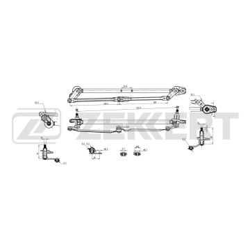 Трапеция стеклоочистителя Chevrolet Lacetti (J200) 05- Nubira 05-