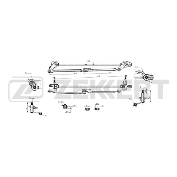 Трапеция стеклоочистителя Chevrolet Lacetti (J200) 05- Nubira 05-