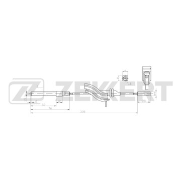Трос стояночного тормоза передний Ford Focus III 10- Transit Connect II 13- Tourneo Connect II 13-