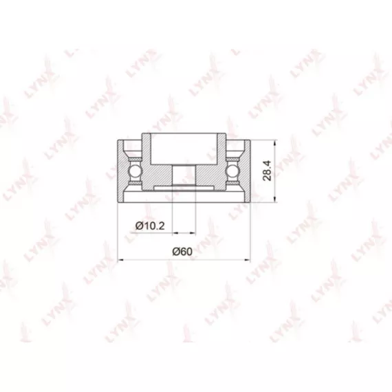 Ролик направляющий / ГРМ KIA Sportage(K00) 2.0 94-99 MAZDA 626(GD) 1.8-2.0 87-92 / 929 2.0-2.2 87-9
