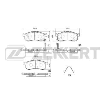 Колодки торм. диск. передн. Honda Acty III IV 09- N-BOX I II 11- N-BOX Slash 14- N-VAN 18- N-W